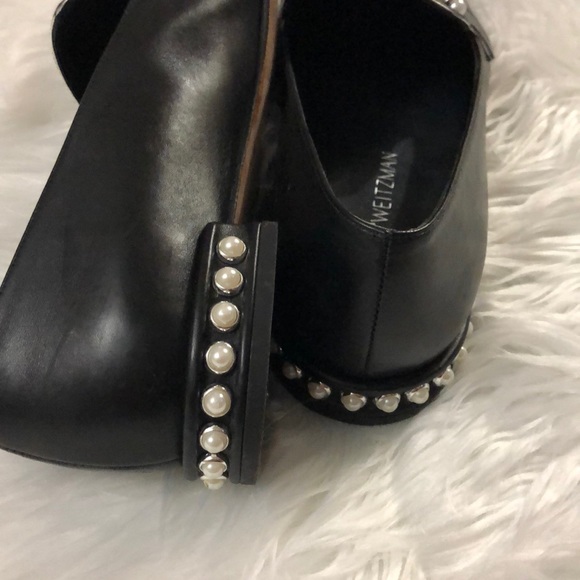 Black and Pearl Stuart Weitzman Flats/Loafers - Picture 6 of 8